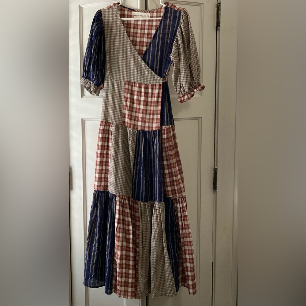 Daughters of India Multicolor Poet Patchwork Maxi Dress